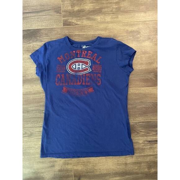 Montreal Canadiens Womens Short Sleeve Scoop Neck Shirt Size Large NHL Hockey - Picture 1 of 5